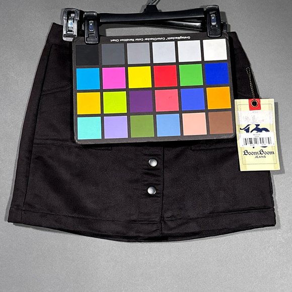 NWT Boom Boom Jeans Black Six Snaps Skirt Size‎ Small - Picture 11 of 11